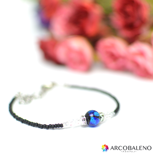 ホタルガラス オニキス 水晶の魔除け 浄化ブレスレット アルコバレノ パワーストーン ホタルガラス ハンドメイト作品の公式通販サイト